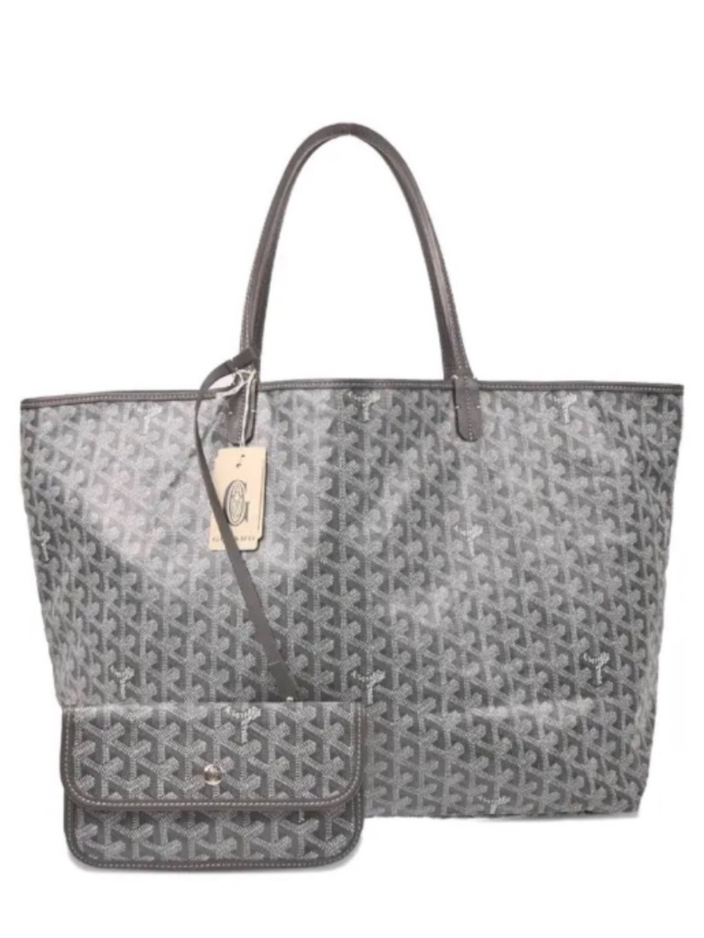 Goyard GM (Large) Gray St. Louis Tote with Detachable Pouch
